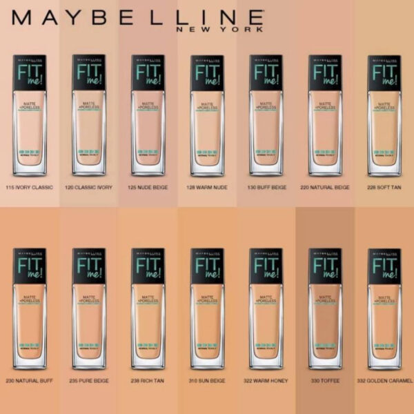 MAYBELLINE NWE YORK Fit Me MATTE+PORELESS Foundation                          ကုန်သည်ကြီးများအတွက် MAYBELLINE NWE YORK Fit Me MATTE+PORELESS Foundationလေးတွေရောက်ပါပြီး။ အချိုသာဆုံးစျေးနှုန်းနဲ့ပေးထားတာဖြစ်လို့ ရတုန်းလေးစိတ်ကြိုက်လက်ကားမှာယူထားလိုက်တော့နော်။ ထိုင်း-မြန်မာနေရာအနှံ့ကိုပို့ဆောင်ပေးနေပါတယ်။                        MAYBELLINE NWE YORK Fit Me MATTE+PORELESS Foundation လေးက လိမ်းလိုက်တာနဲ့ ထူသိပ်ပီး ဖုံနေတာမျိုးမရှိပဲ ပါးပါးလေးနဲ့ ကြည့်လိုက်တာနဲ့ မျက်နှာက လင်းနေတာမျိုးလေးပါနော်။ Skin - Fit ဆိုတဲ့တိုင်း Skin နဲ့ Make up နဲ့က တထပ်တည်းနော် လုံးဝ မိတ်ကပ်သားမရွှေ့သလို ပါးပါးကြည်ကြည်လေးနဲ့ Natural Look ရစေပါတယ်။ဒါလေးနဲ့ဆို အမဲစက်၊အမာရွတ်အကုန်ဖုံးပေးပီးမိတ်ကပ်သား အထူကြီးမဟုတ်ဘဲ လိမ်းထားရင် ညက်ညက်လေးနဲ့ လှနေရော။ Matte poreless foundation မို့ အဆီပြန် သက်သာစေပီး တနေကုန် သိပ်သိပ်လေးနဲ့ မိတ်ကပ် မကွက်စေဘူး။ 16hrs Oil Control formula ကြောင့် တနေကုန်မိတ်ကပ်သား သိပ်သိပ်လေးနဲ့ အဆီထိန်းပြီး မကွက်ပဲ လှနေစေမှာပါ ။ lightweight / medium converage ဖြစ်လို့ မျက်နှာပေါ်က အမဲစက် ဝက်ခြံလေးတွေကို တော်ရုံ ဖုံးပေးနိင်ပါတယ် ။ အသားဖြူသူ၊ ညိုသူ၊ ဝါသူ အကုန်သုံးလို့အဆင်ပြေပါတယ် အဆီပြန် အသားအရေ ရှိတဲ့ သဲလေးတို့သုံးသင့်တယ် အမဲစက်တွေပါ ဖုံးပေးလို့ အမဲစက်ရှိသူများယူသင့်တယ်နော် ( Can order all colors )