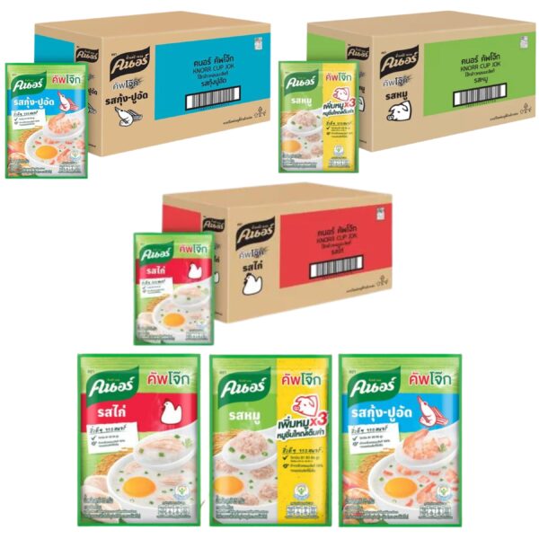 Knorr Rice Porridge                      ထိုင်းပြည်တွင်းထုတ် Knorr Rice Porridge ခနောဆန်ပြုတ်လေးတွေလက်ကားမှာယူလို့ရပါပြီ။ ထိုင်း-မြန်မာနေရာအနှံ့ကို အချိုသားဆုံးစျေးနှုန်းဖြင့်ပို့ဆောင်ပေးနေပါသည်။  ကျန်းမာရေးနဲ့ညီညွတ်ပြီး ကလေး၊လူကြီးမရွေးသုံးဆောင်လို့ရပါတယ်။  အဆာပြေ၊ အဆာခံပြီး အာဟာရလည်းပြည့်၀လို့ အိမ်တိုင်းဆောင်ထားသင့်တဲ့ readymade soup လေးဆိုလည်းဖြစ်ပါတယ်နော်။ Flavour (အရသာများ) Shrimp (ပုစွန်အရသာ) Chicken ( ကြက်သားအရသာ) Pork (၀က်သားအရသာ) ✅ ကလေးလူကြီးလူငယ်မရွေးကြိုက်ကြတာ ခနောဆန်ပြုတ် ပါ မေမေတို့ရေ ညဘက်အစာပြေလေး လဲ စားလို့ရတယ်နော်။  အသက်တစ်နှစ်ကနေ ဘိုးဘိုးဘွားဘွားအရွယ်ထိ စားလို့ရပါတယ် ။